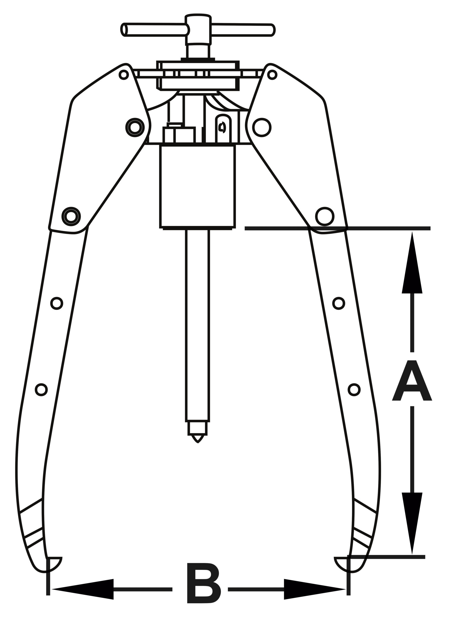 AVDRAGARE 3-ARMAD 30 TON SJÄLVCENTRERANDE HYDRAULISK - Bild 2