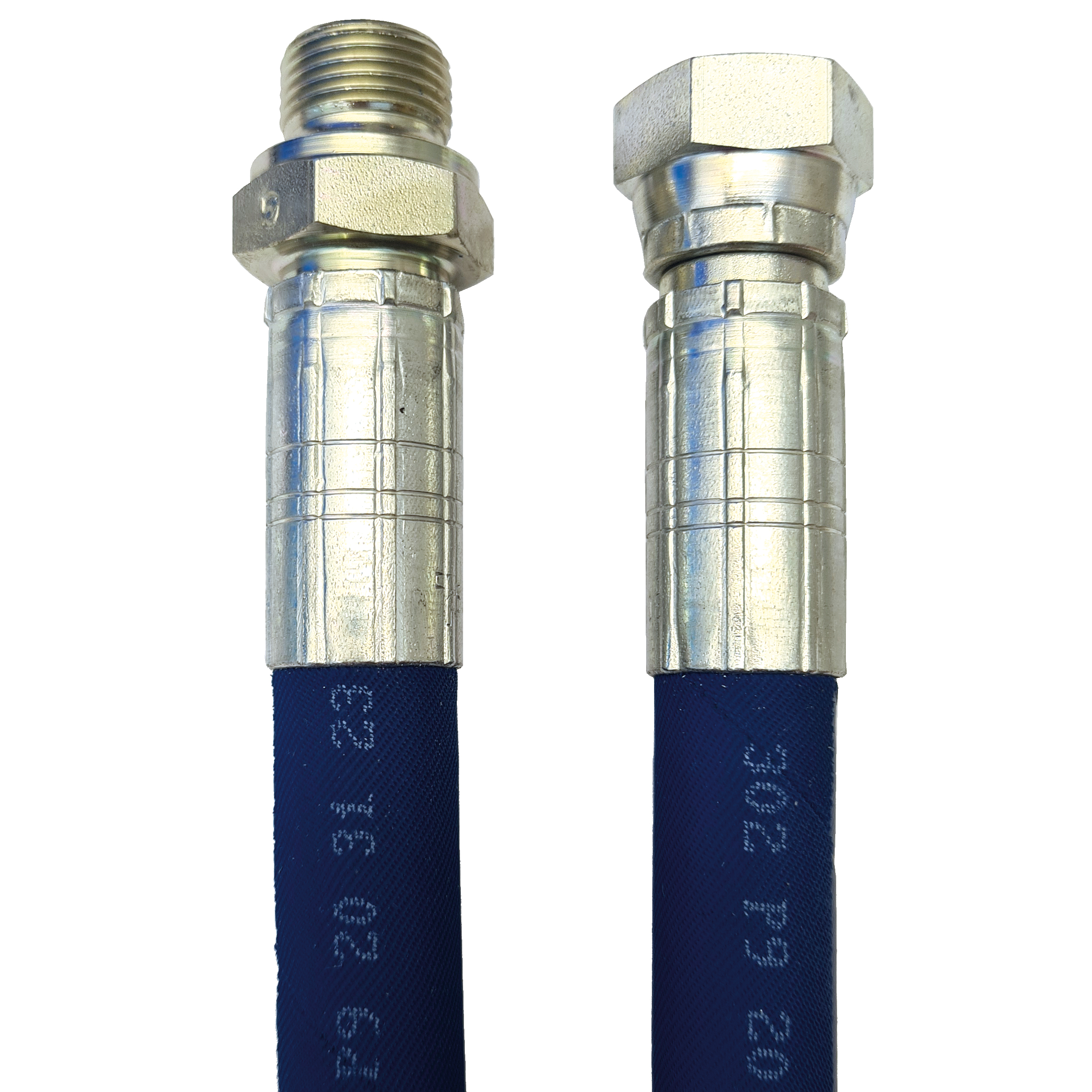 HT-SLANG 50 M 3/8"IN x 3/8"UTV BLÅ STÅLARMERAD 250 BAR 160°C