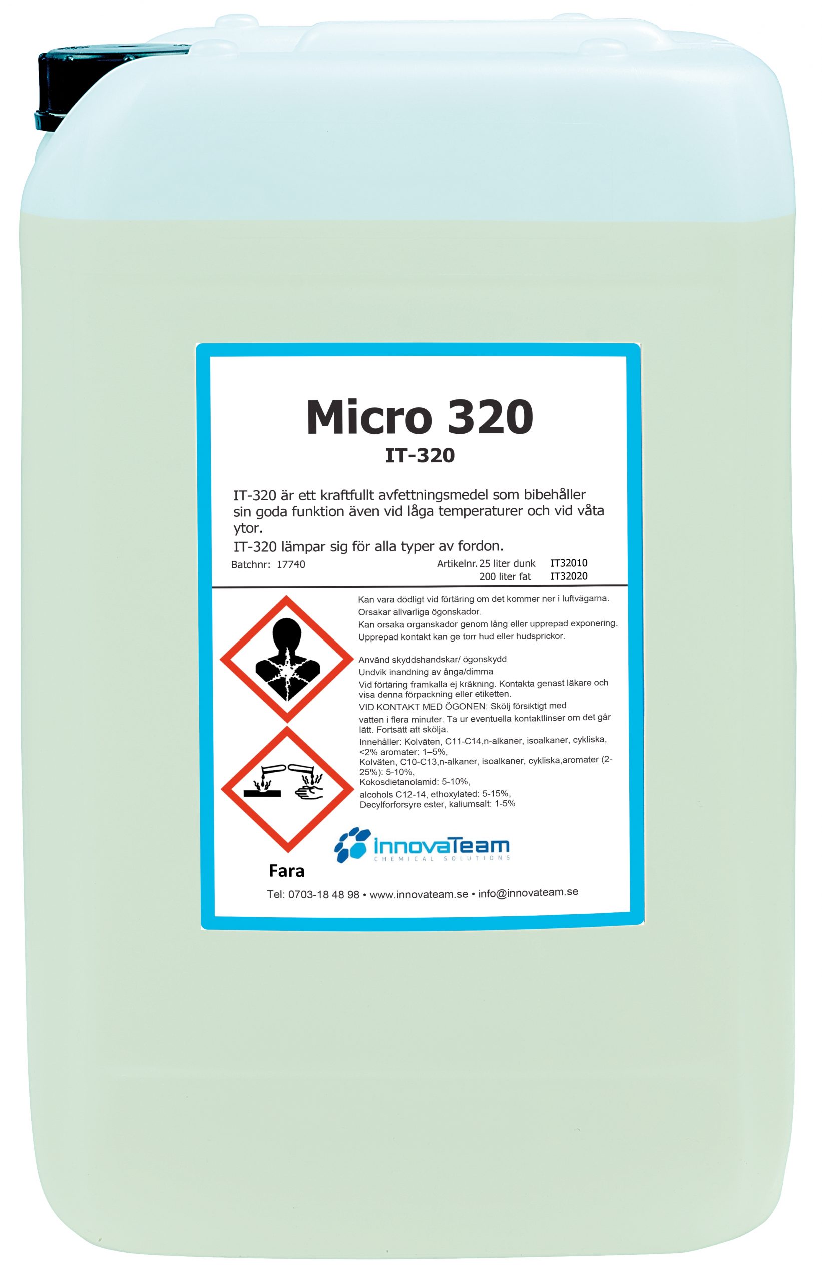 microavfettning 320 25l