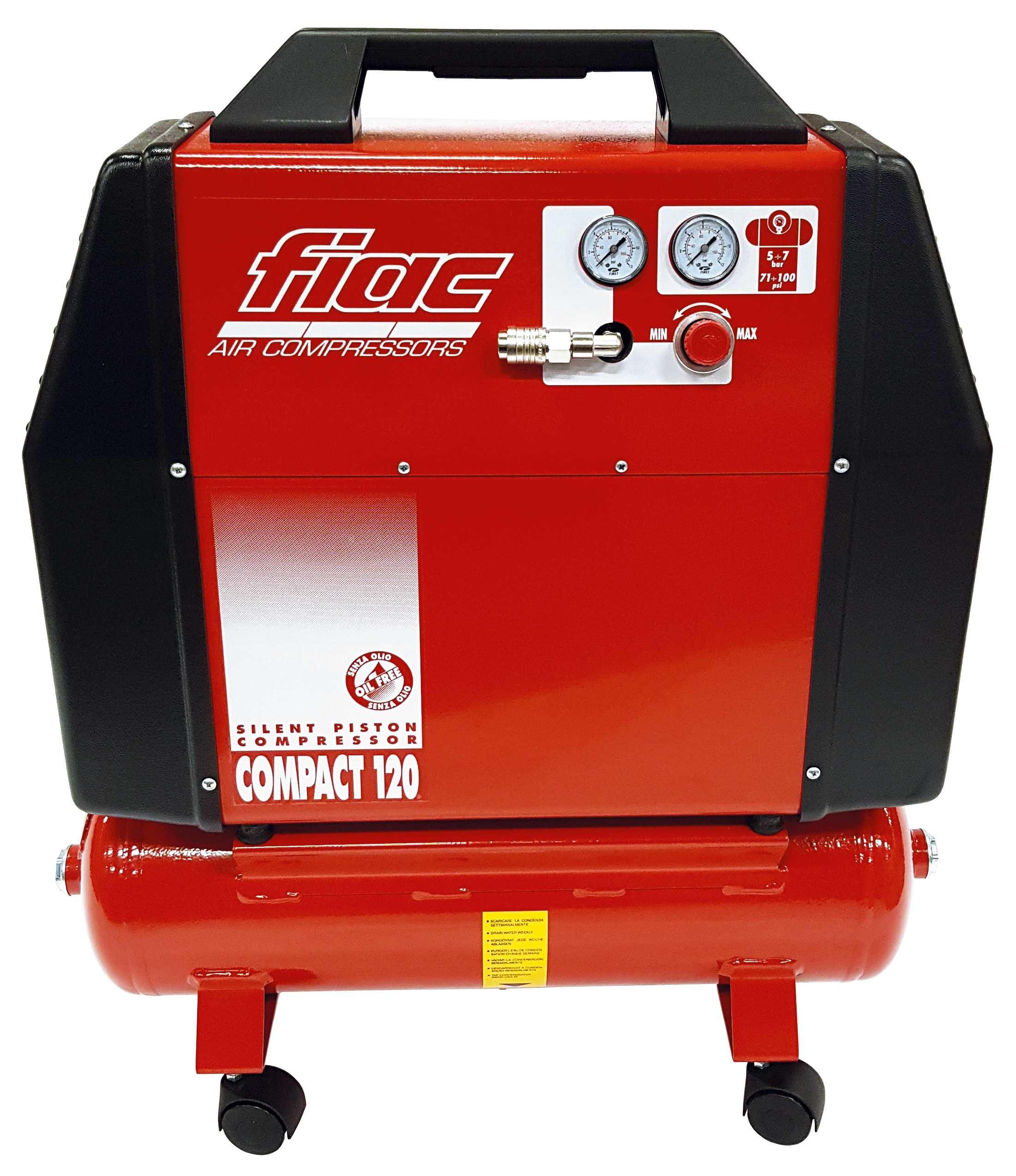 KOMPRESSOR COMPACT 106 1HK 24L 7BAR LJUDDÄMPAD
