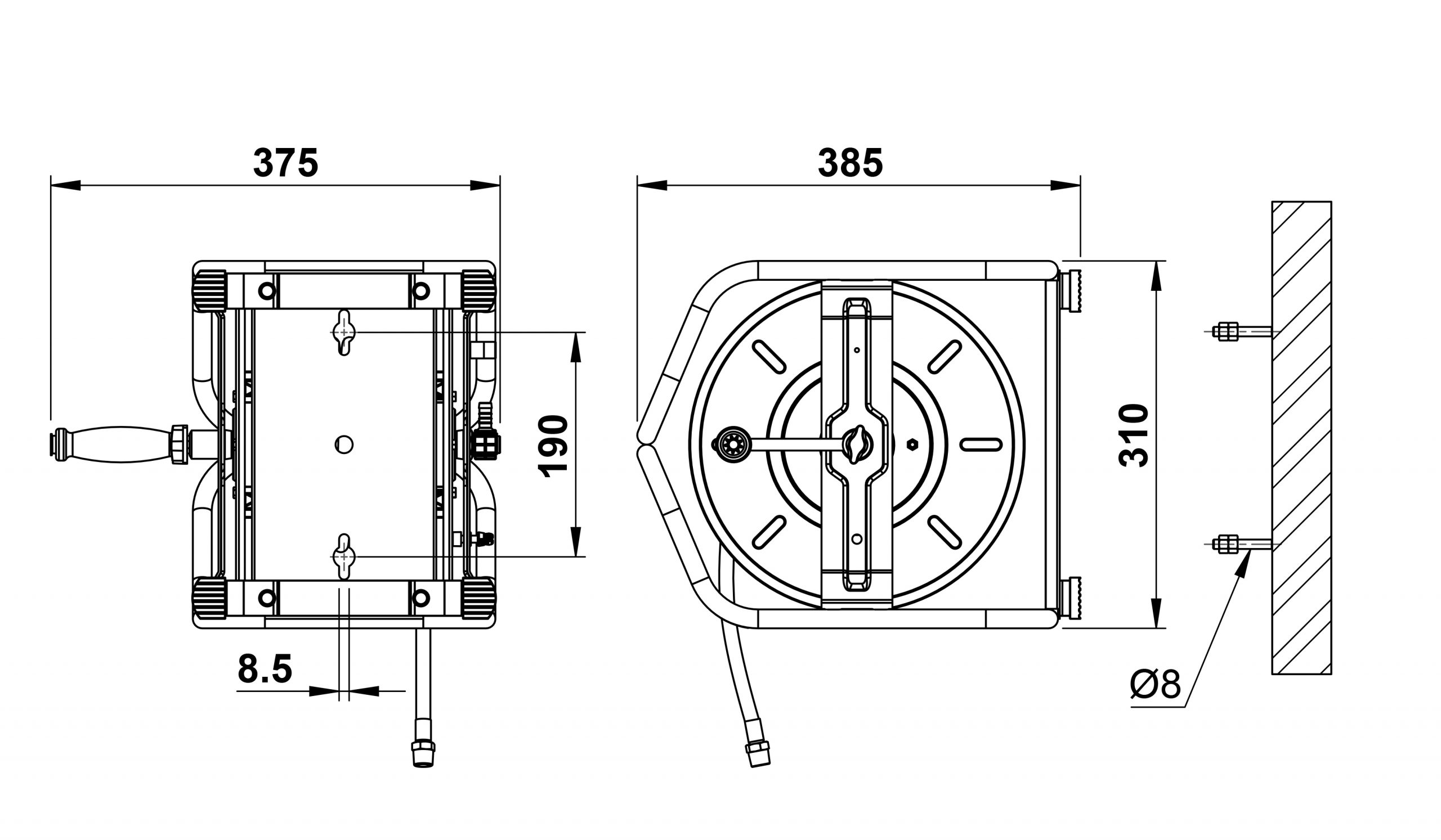 SLANGVINDA 18BAR 3/8" 20M 3/8" UTV.GÄNGA IN & UT - Bild 3