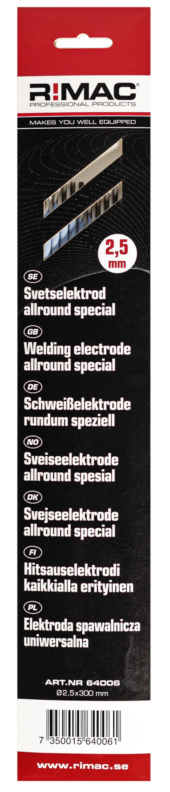 RIMAC SB-pac Special svart/rostfri svetselektrod 29/9-2,5x10st