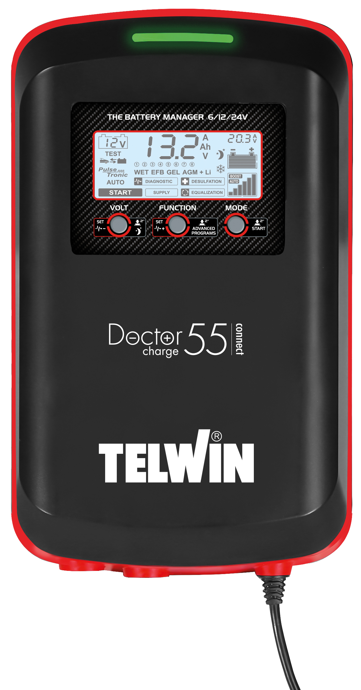 BATTERILADDARE DOCTOR CHARGE55 6/12/24V CONNECT HELAUTOMAT